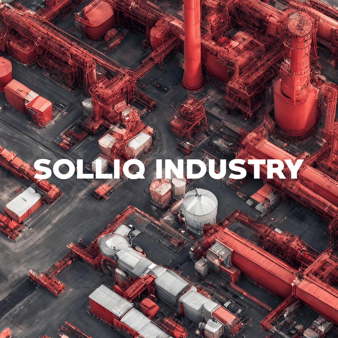 Naam Solliq Industry met industriële achtergrond